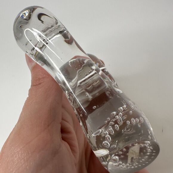 Clear Art Glass Snail Paperweight Figurine 3" Nature Minimalist Eclectic - Picture 9 of 16